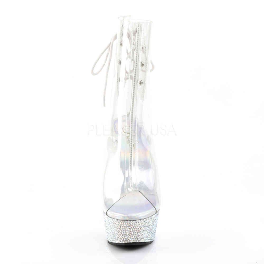 Pleaser - BEJEWELED-1018DM-6 Plateau Laarzen - Zwart